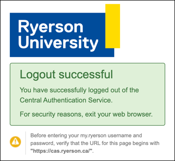 CAS (Central Authentication Service) logout page